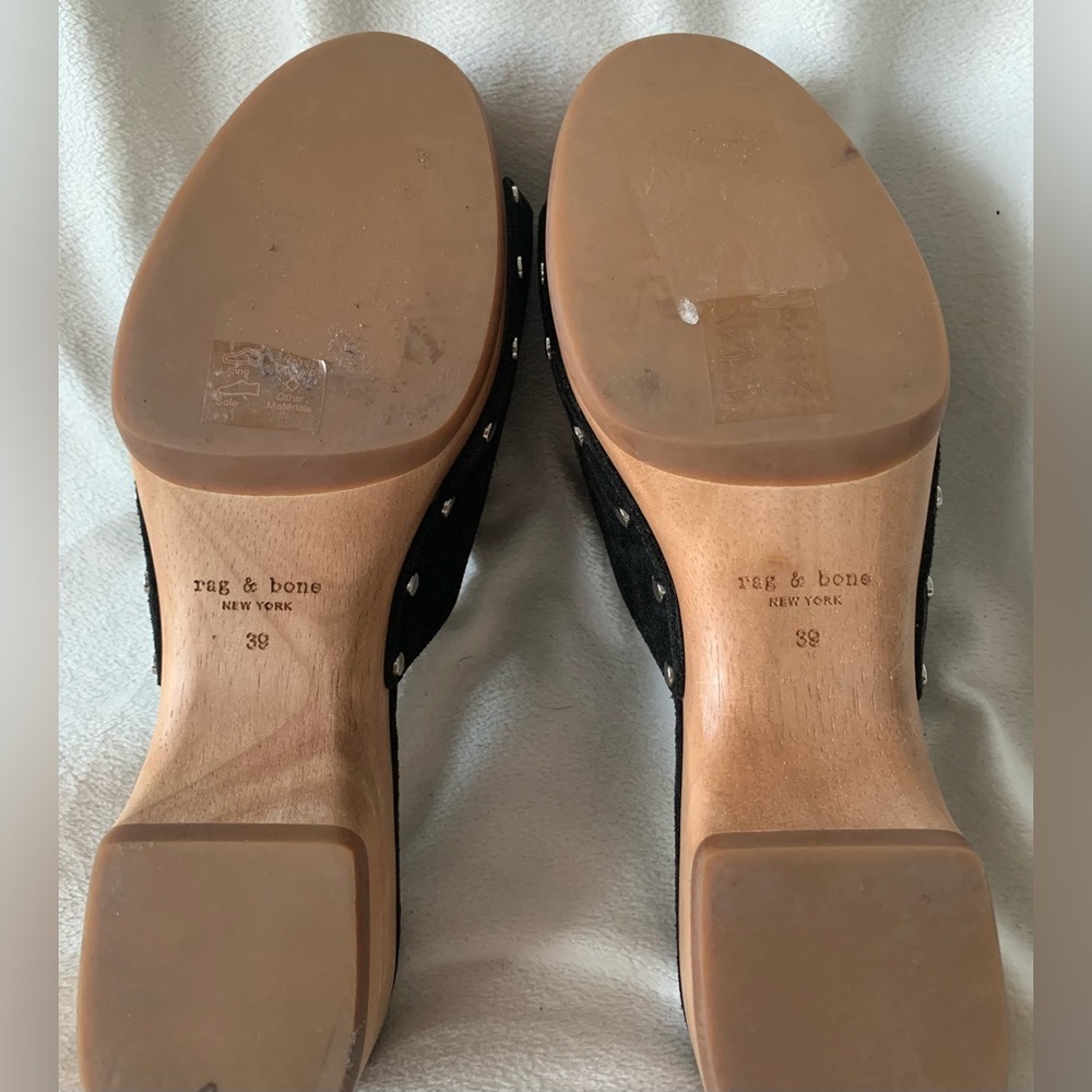 New Rag & Bone Mara Slip On Studded Platform Clog Slide Size US 9/39 - Picture 10 of 14